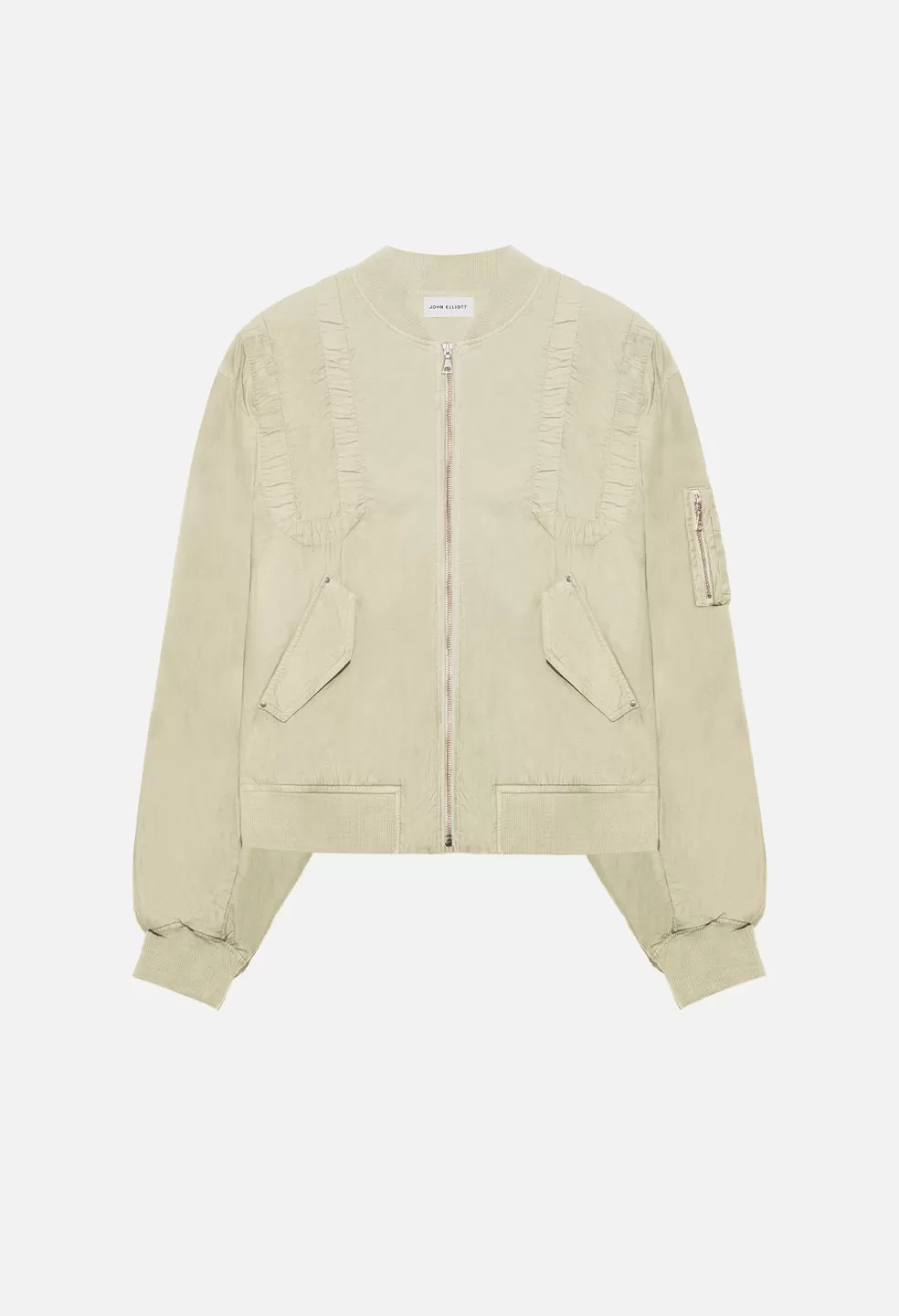 Cotton Poplin Frame Flight Jacket / Desert