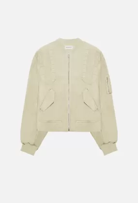 Cotton Poplin Frame Flight Jacket / Desert