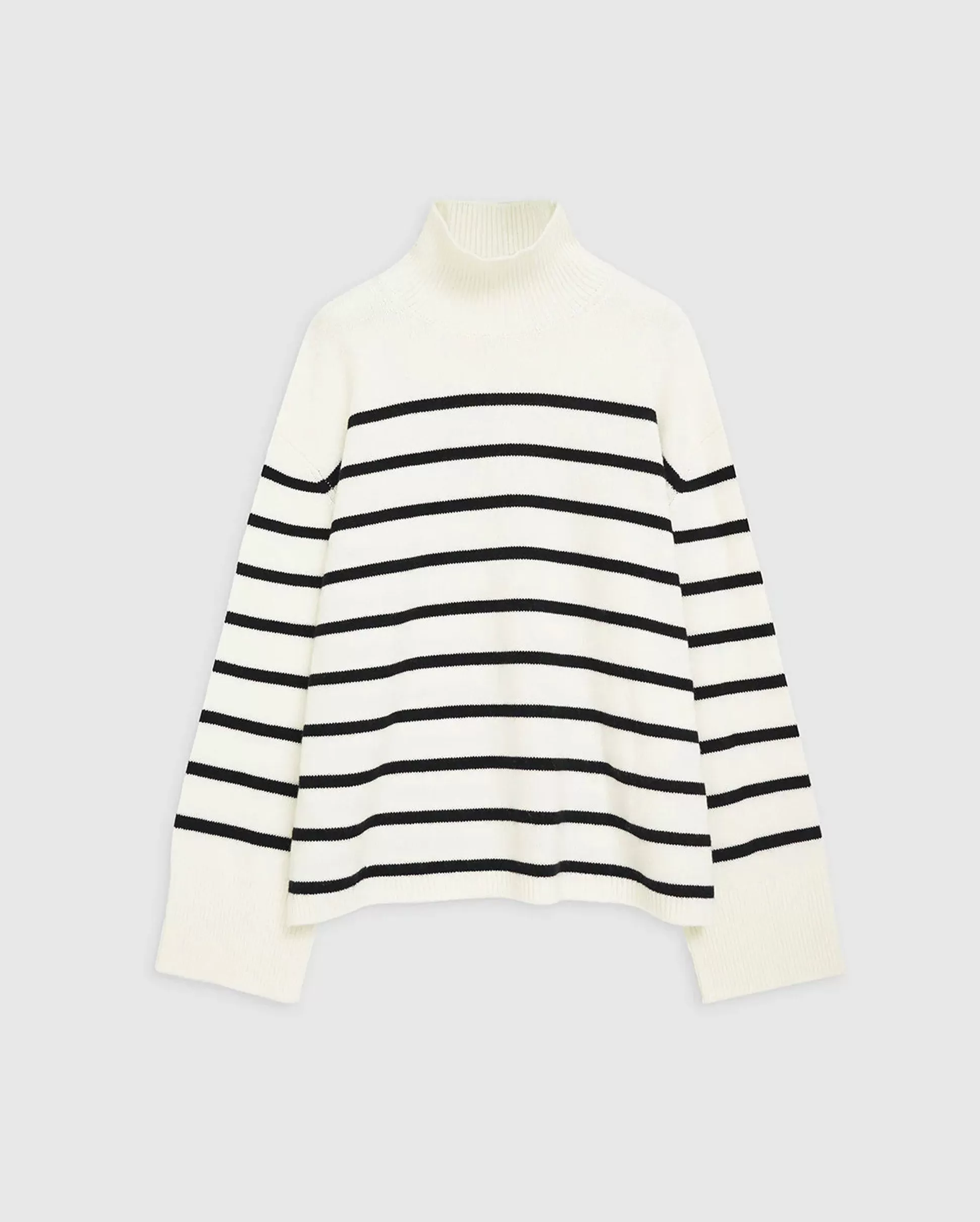 COURTNEY SWEATER / IVORY AND BLACK STRIPE