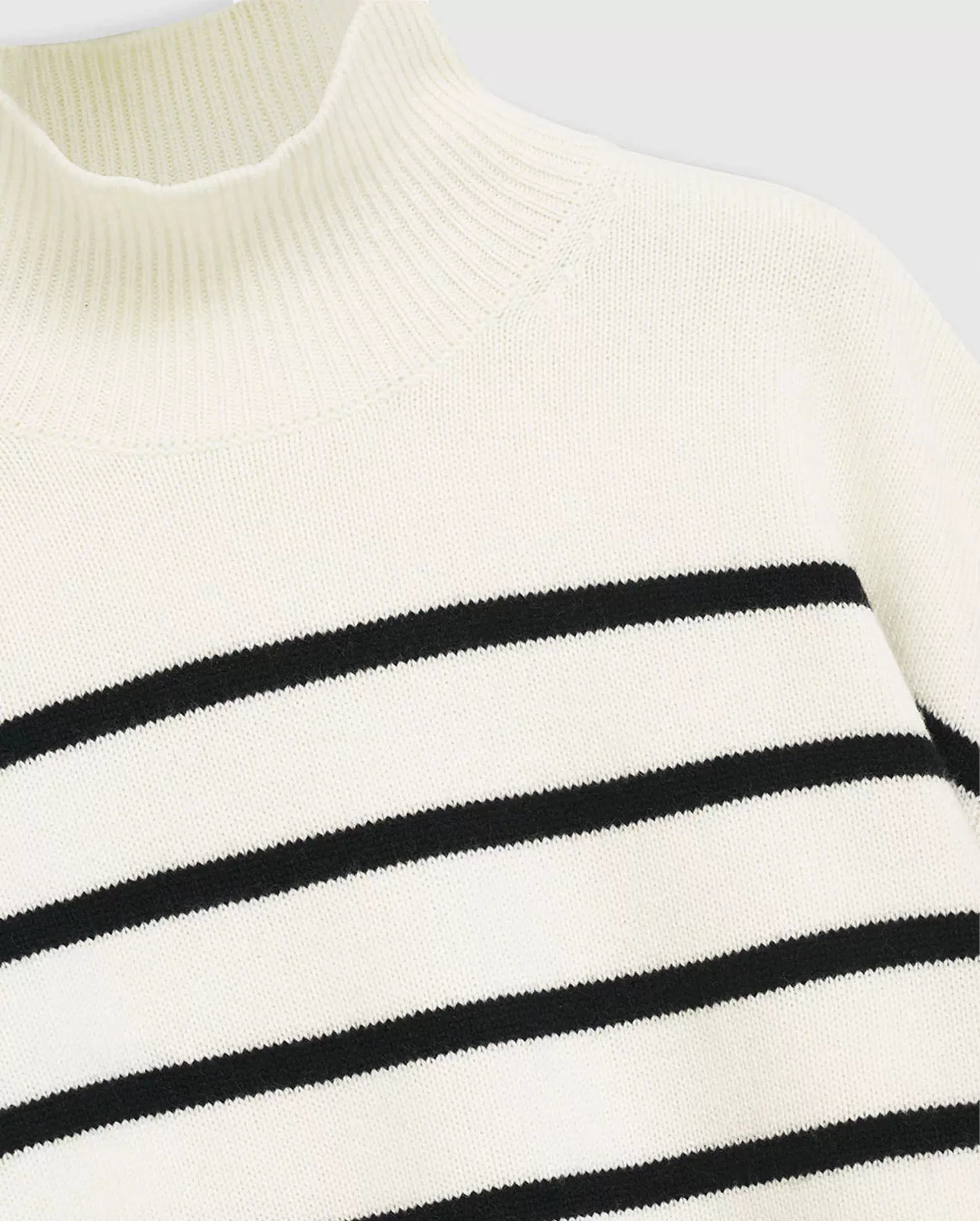 COURTNEY SWEATER / IVORY AND BLACK STRIPE