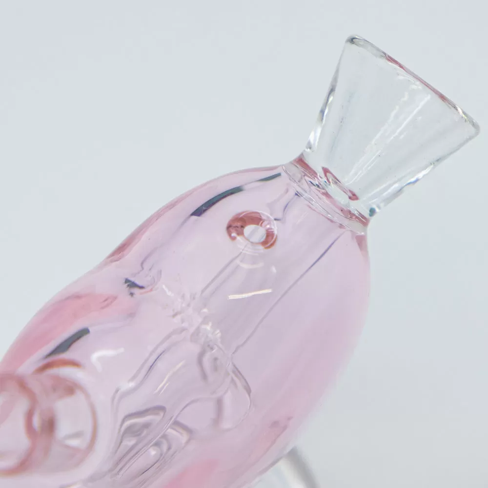 Cupids Heart-Shaped Pink Bubbler