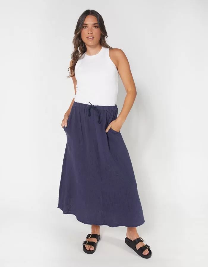 Dear Sutton Jamila Skirt - Naval Blue