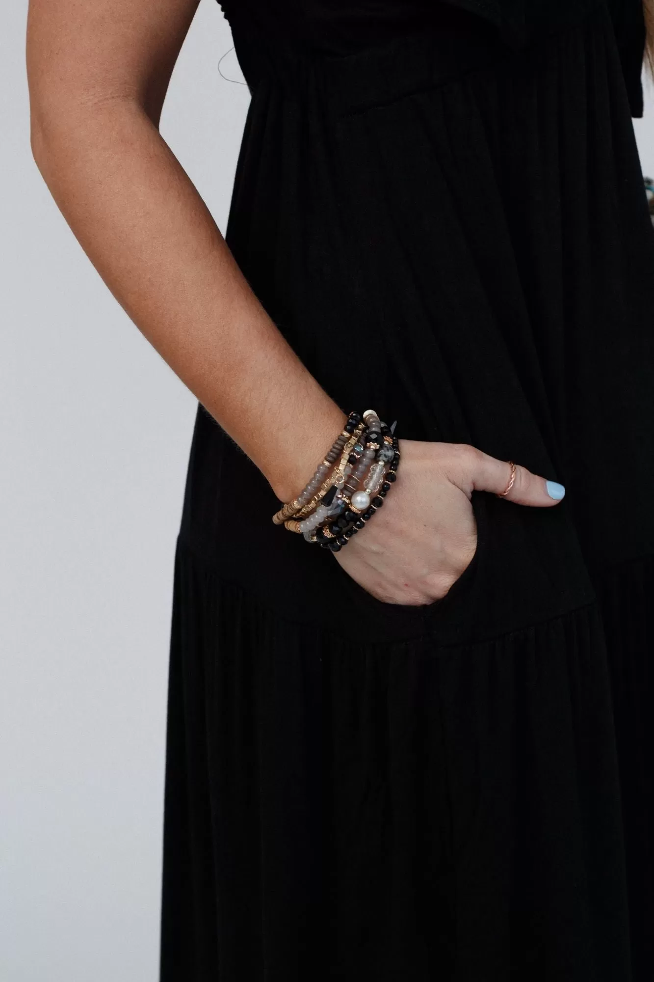 Deena Bracelet Set - Black