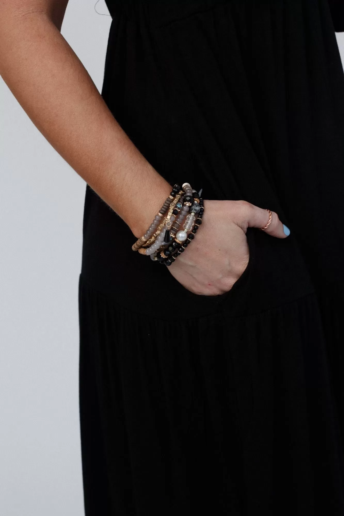 Deena Bracelet Set - Black