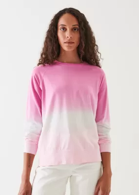 DEGRADE PIMA COTTON STRETCH OVERSIZED SWEATSHIRT