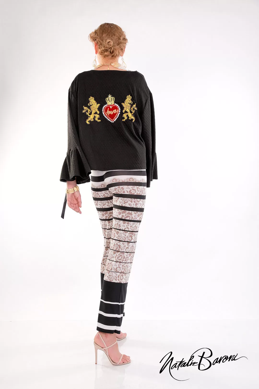 Embroidered Bell Sleeve Crop Jacket - San Remo