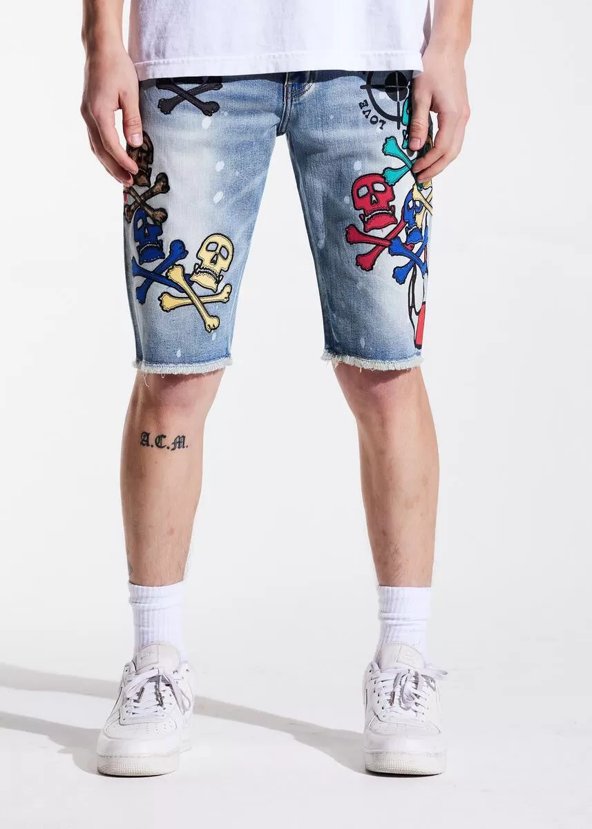 Ethmoid Skull Shorts (Blue) /C2