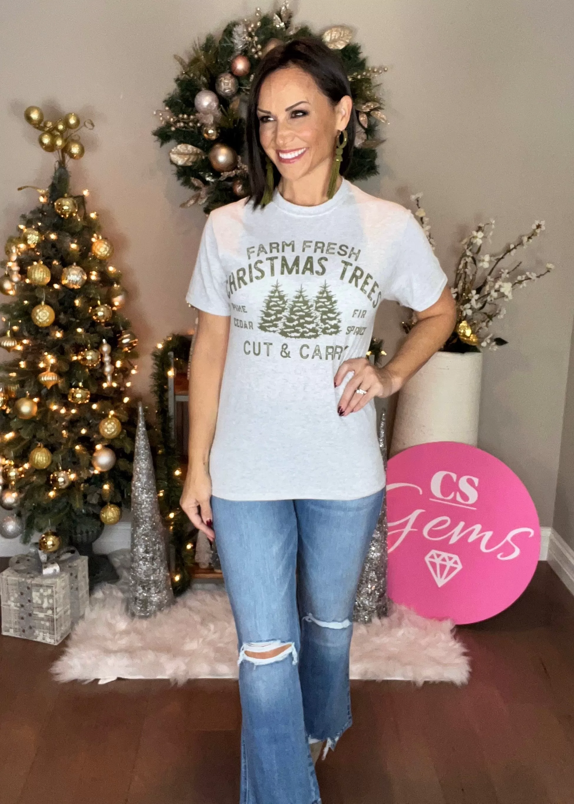 Farm Fresh Christmas Trees Graphic T-Shirt