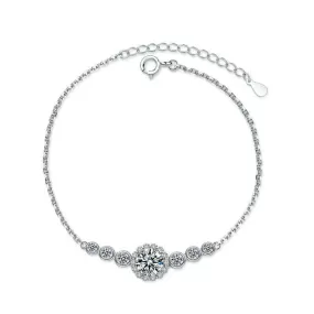 Flourishing Star Size Stone Moissanite Bracelet