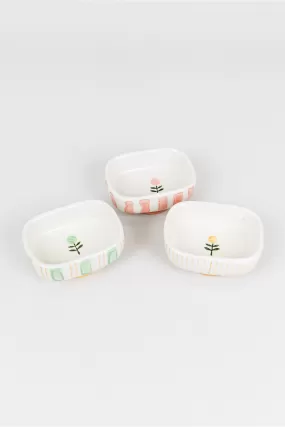 Flower & Stripe Small Dish