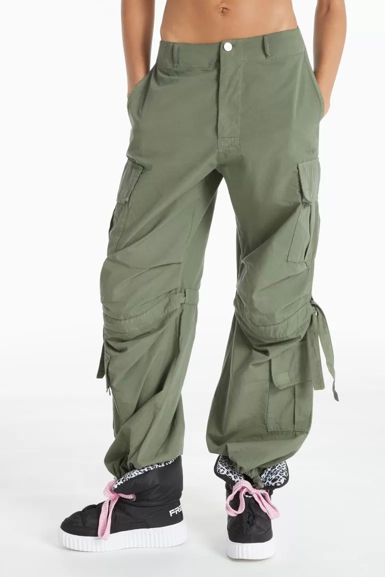 Freddy Cargo trousers with pockets and drawstring BRITNEYF301 V69X pigmented green 