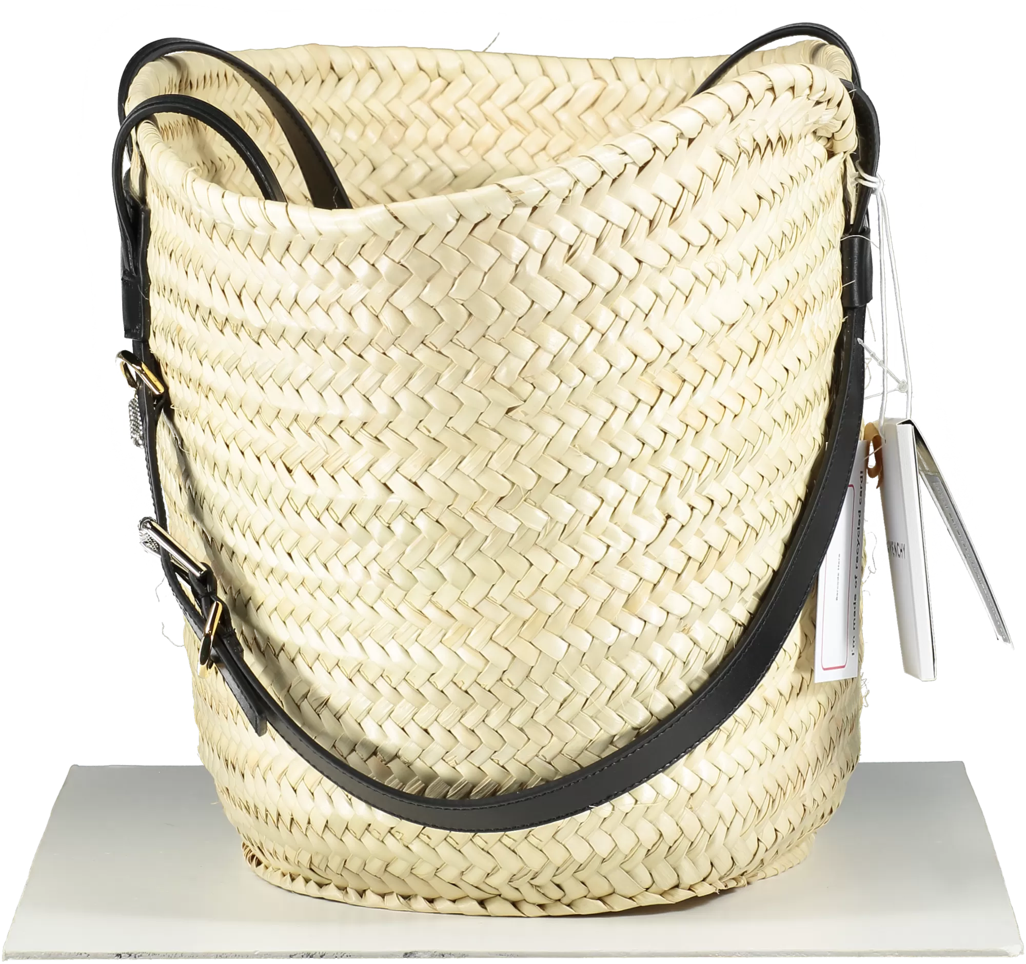 Givenchy Beige Voyou Medium Straw Tote Bag