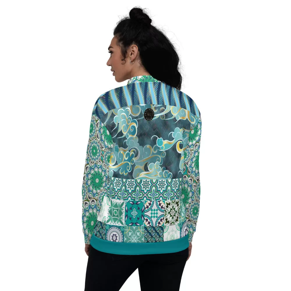 Green Meknes Unisex Bomber Jacket