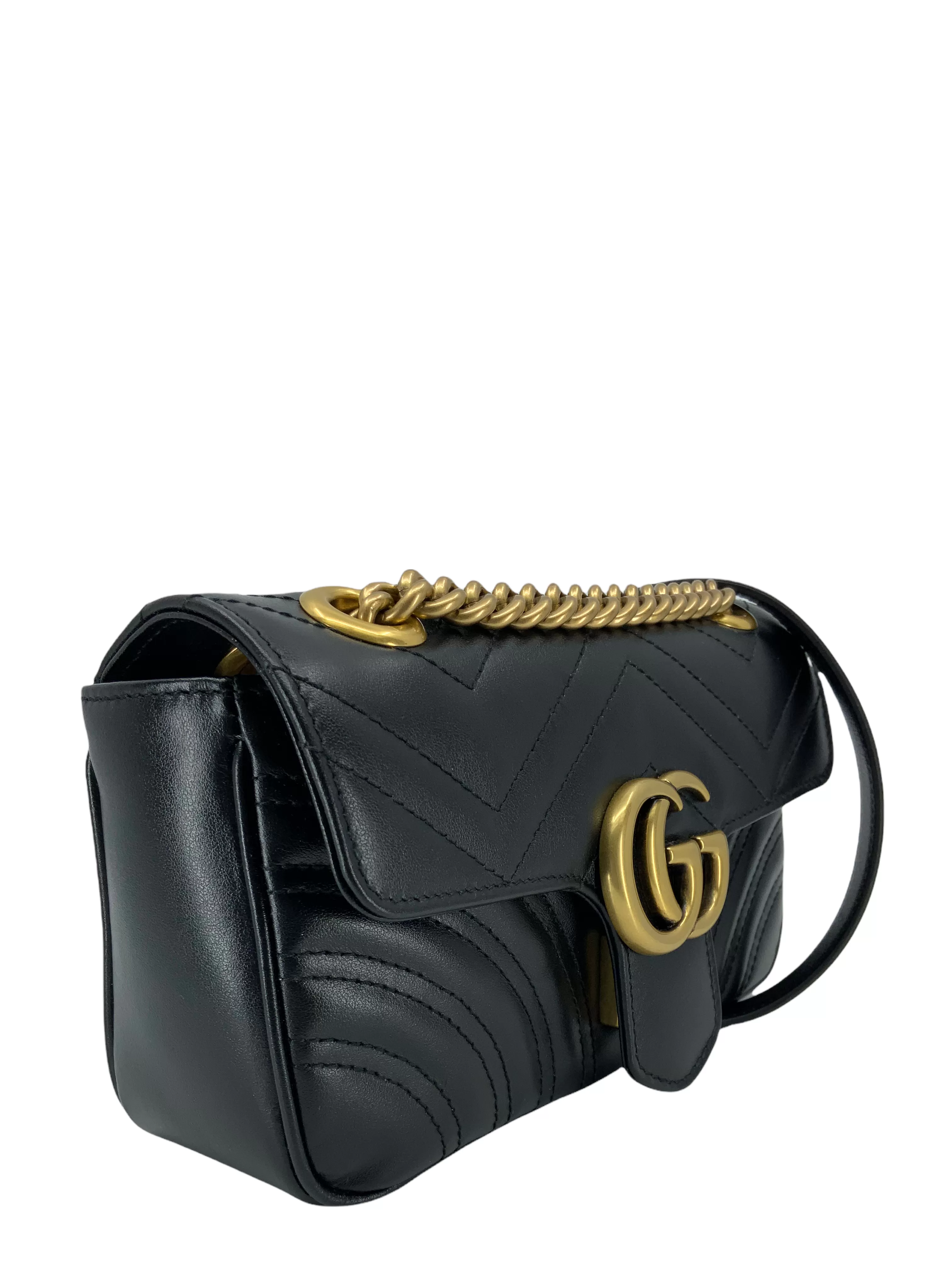 Gucci GG Mini Marmont Matelassé Shoulder Bag NEW