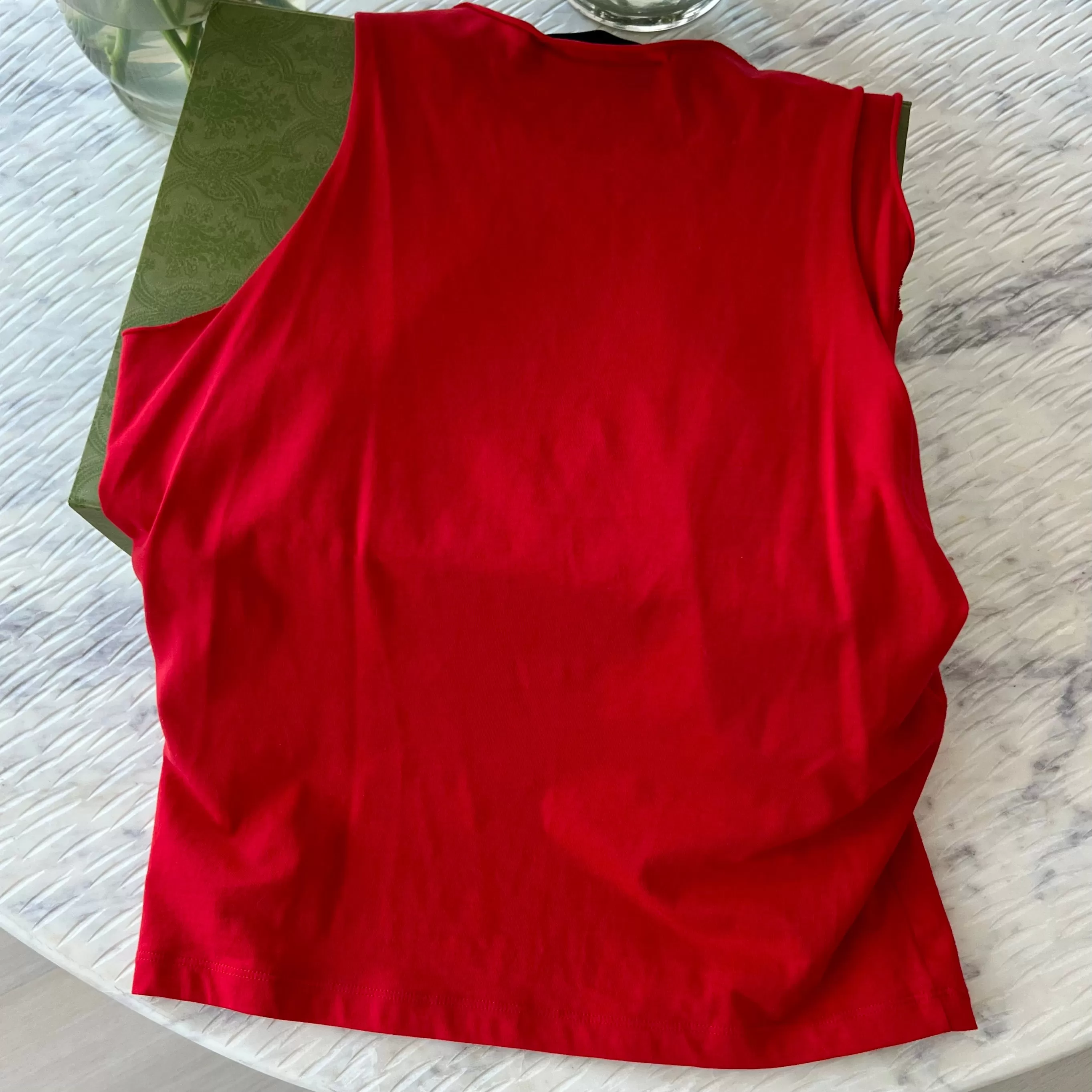 GUCCI Red Logo Tank Top