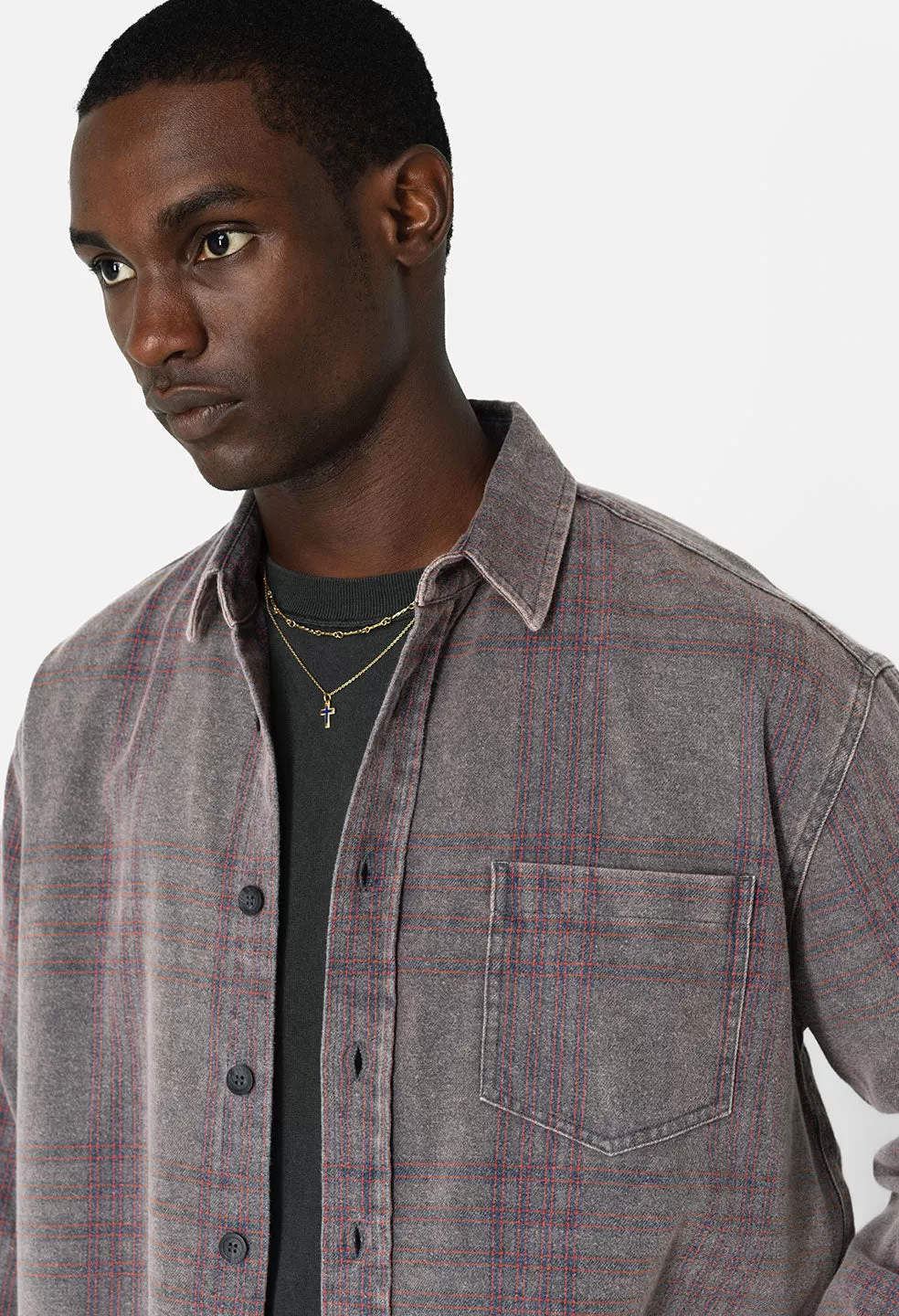 Hemi Oversized Shirt / Alloy Check