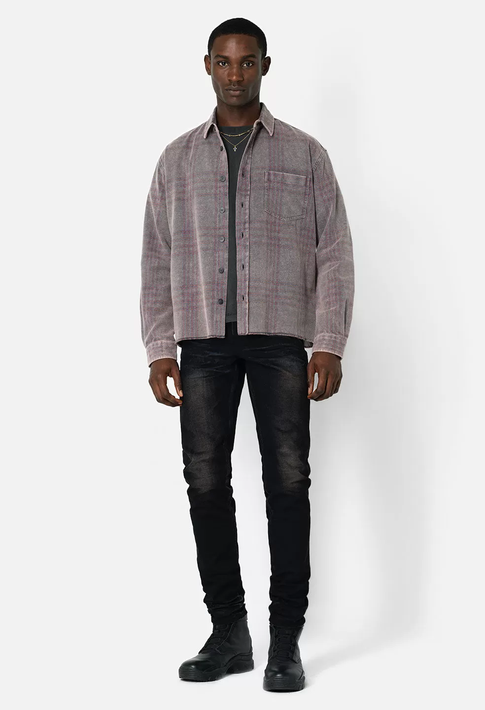 Hemi Oversized Shirt / Alloy Check