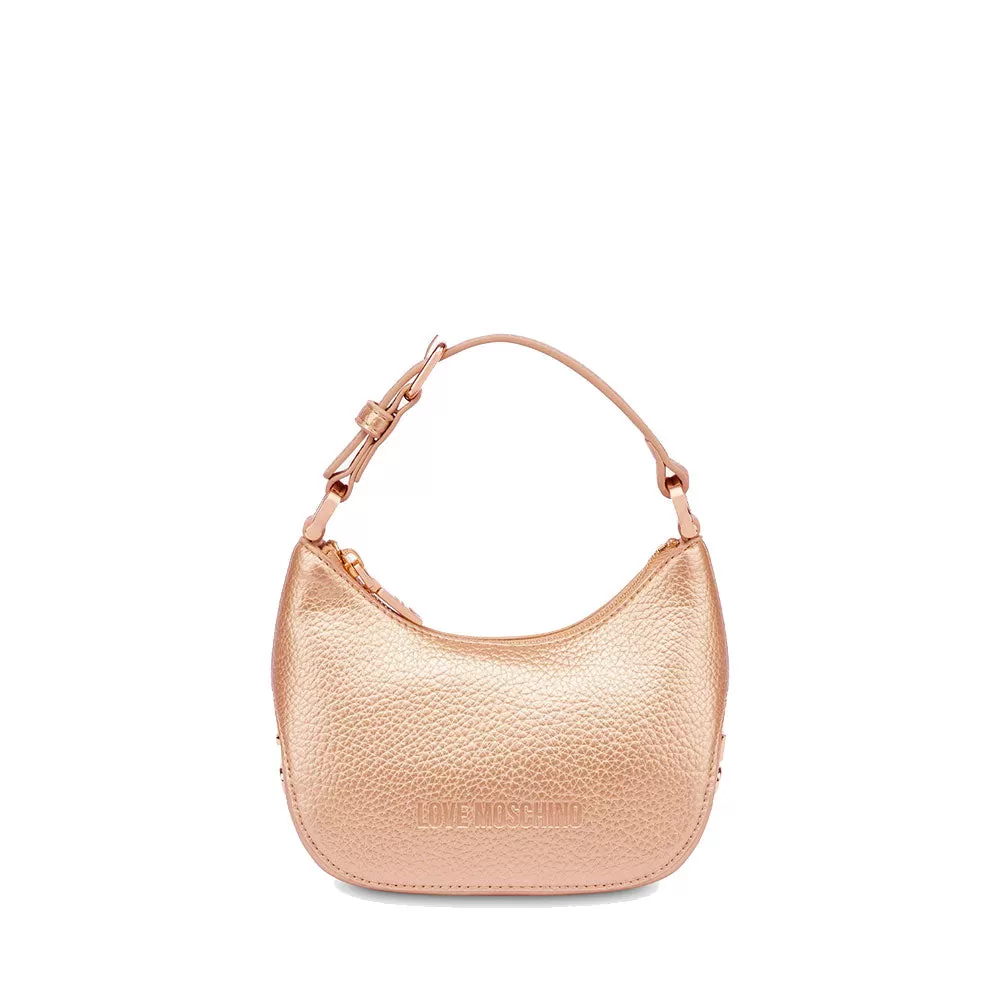 Hobo Bag Small LOVE MOSCHINO linea Giant Logo colore Rose Gold