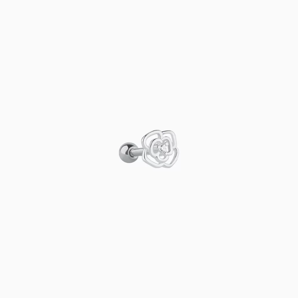 Hollow Rose Flower Stud