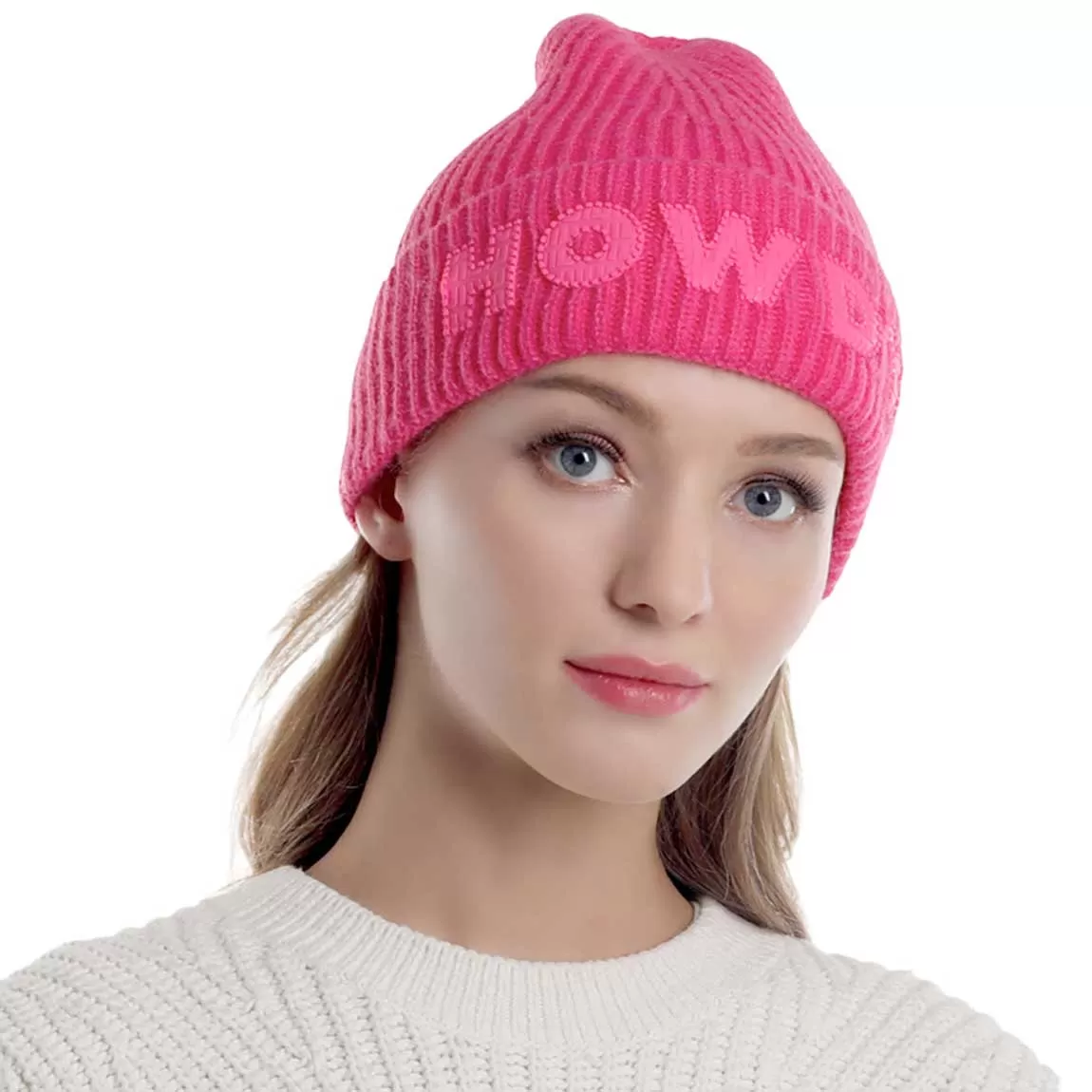 Howdy Message Knit Beanie Hat