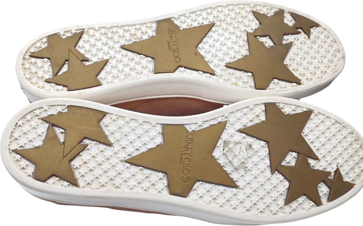 Jimmy Choo Beige Patent & Suede  Miami Sneakers UK 4 EU 37 👠