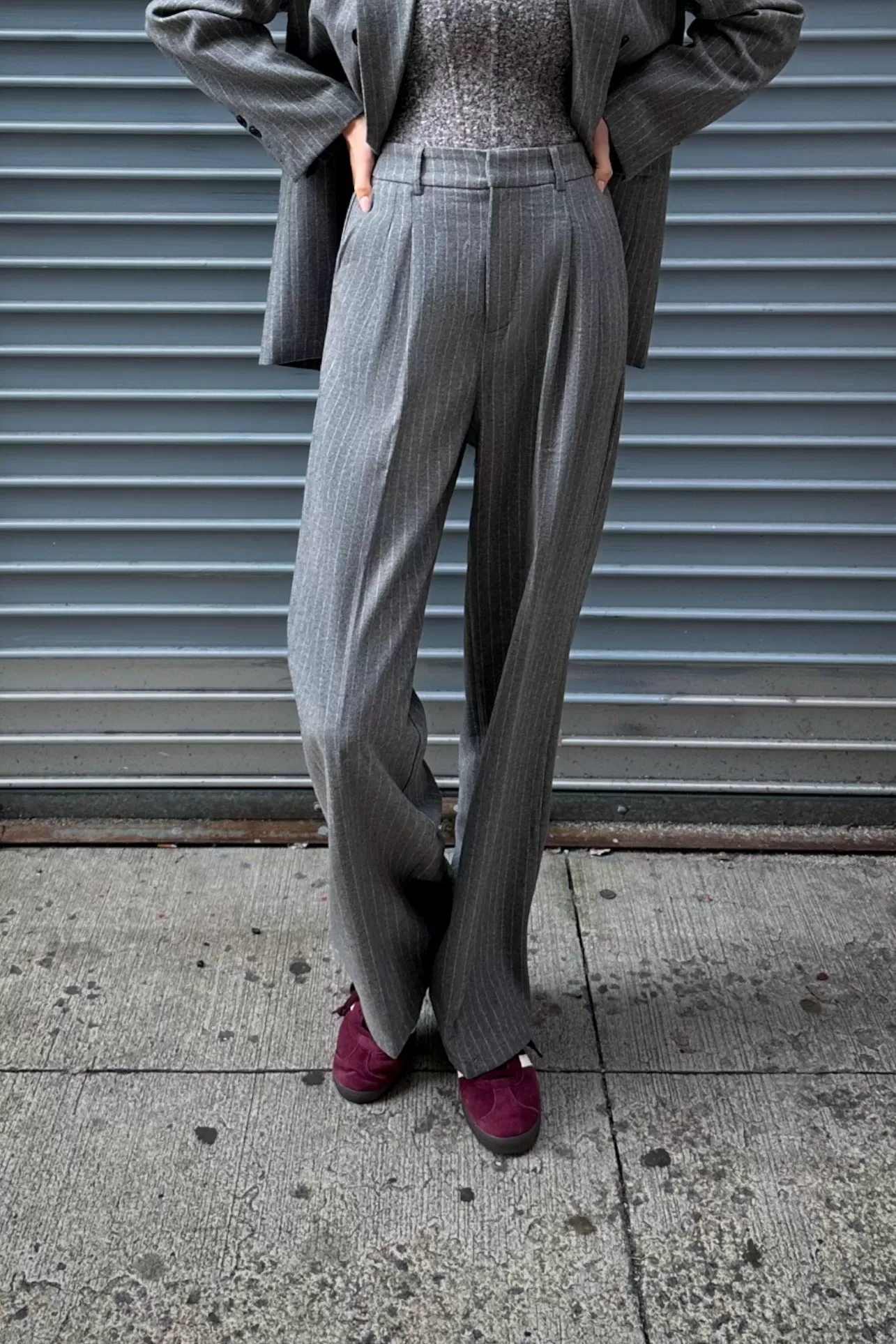 Jimmy Oversized High Waisted Pinstripe Trouser