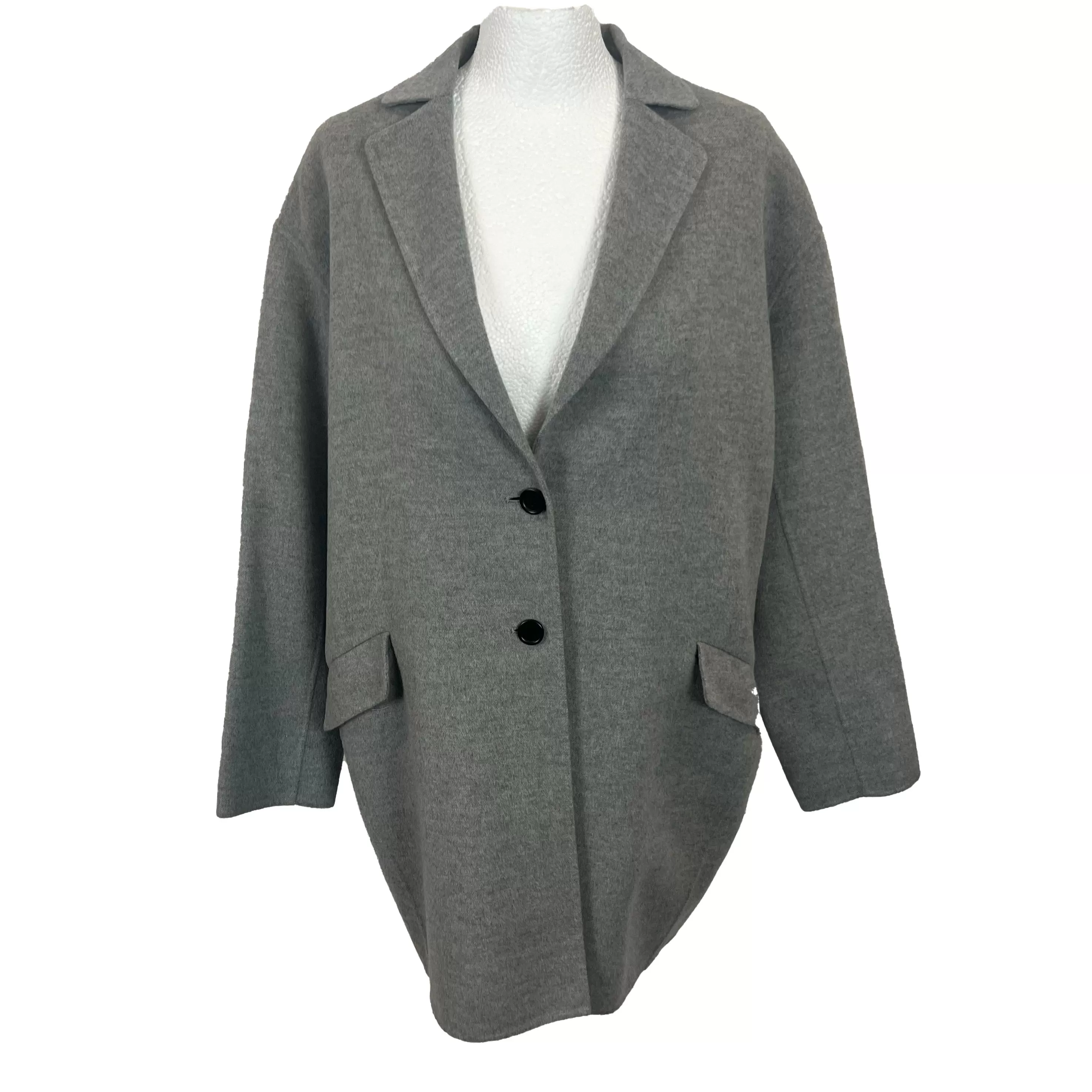 Joseph Pearl Grey Double Faced Cashmere Sido Coat XS/S/M