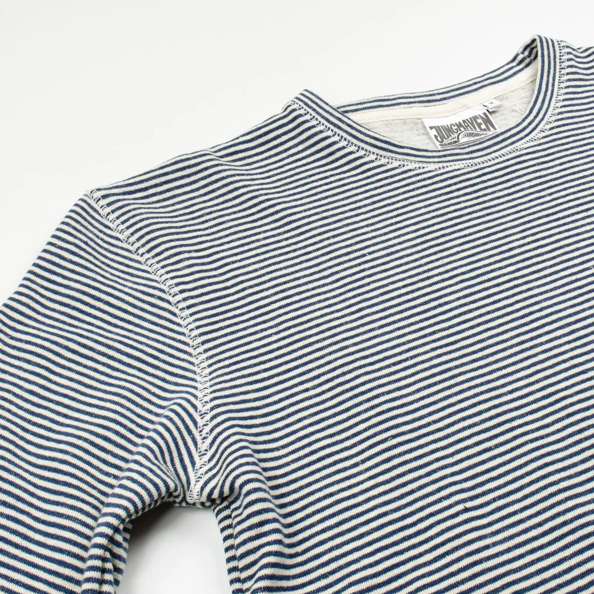 Jungmaven - Yarn-Dyed Crewneck Sweatshirt - New Blue Stripe