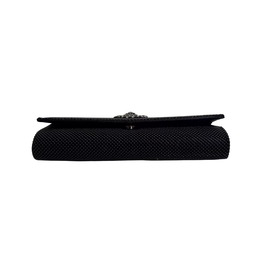 Kate Landry Black Rhinestone Clutch | Pre Loved |