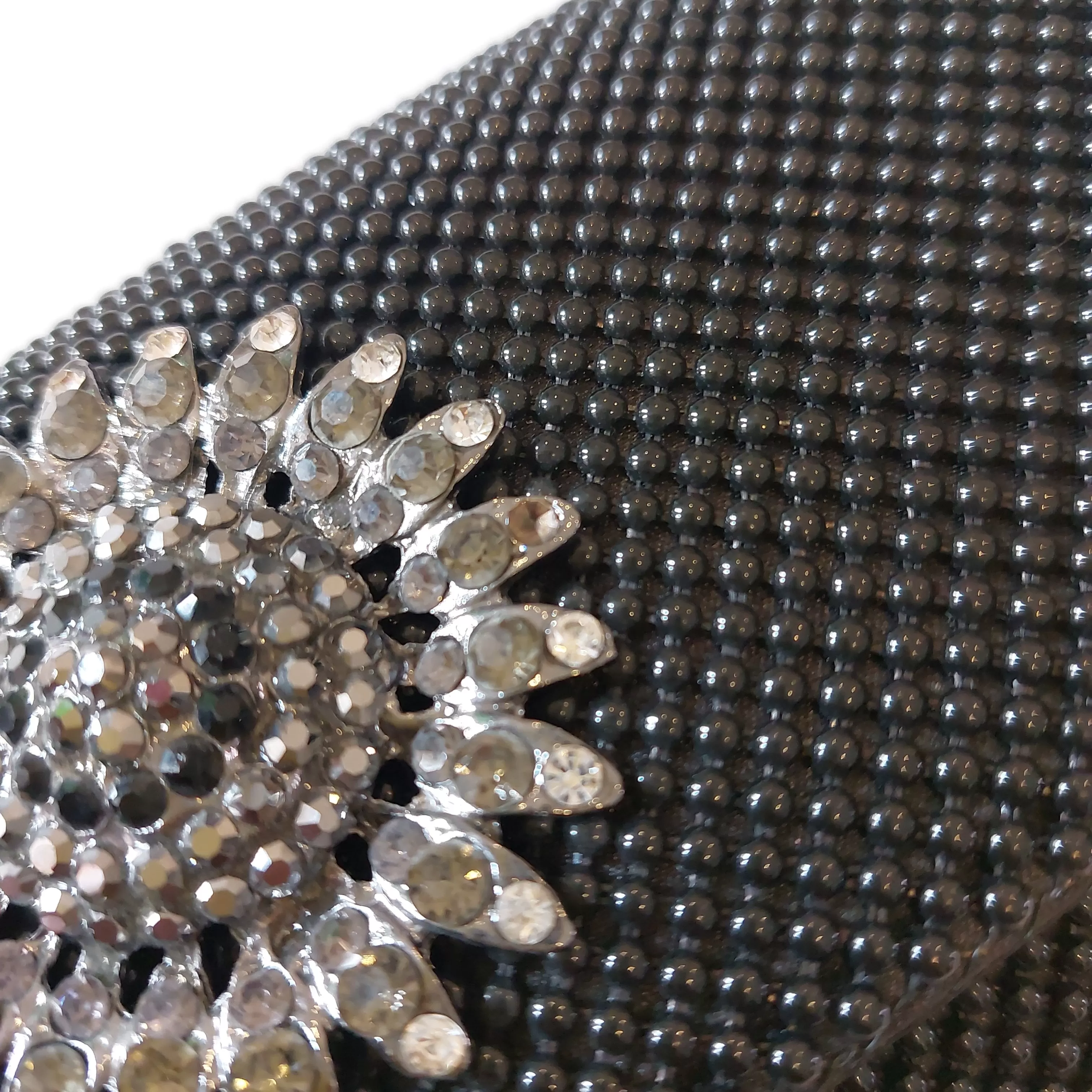 Kate Landry Black Rhinestone Clutch | Pre Loved |