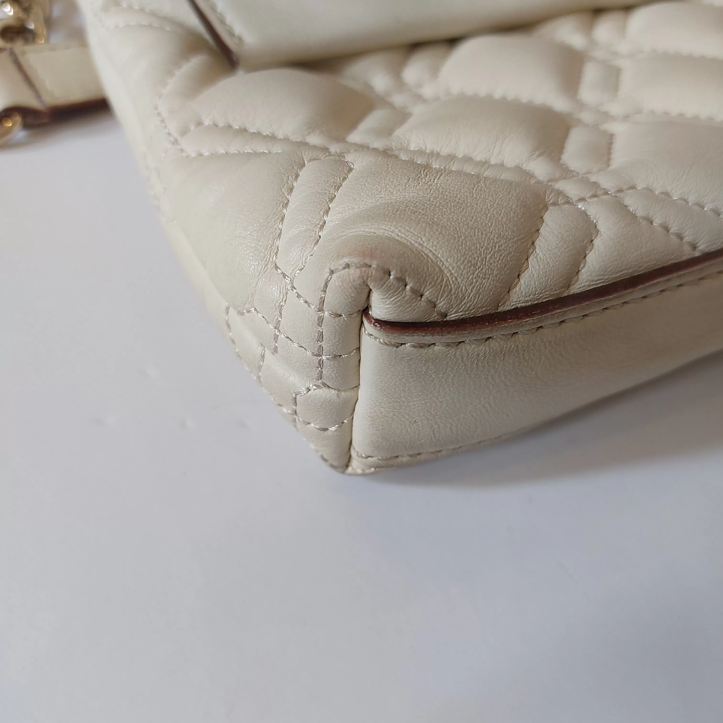 Kate Spade White Quilted Leather Shoulder Bag | Pre Loved |