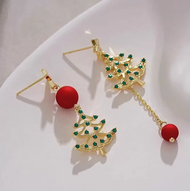 Kawaii Christmas tree Earrings PN6332