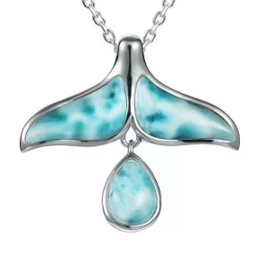 Larimar Kohola Teardrop Pendant