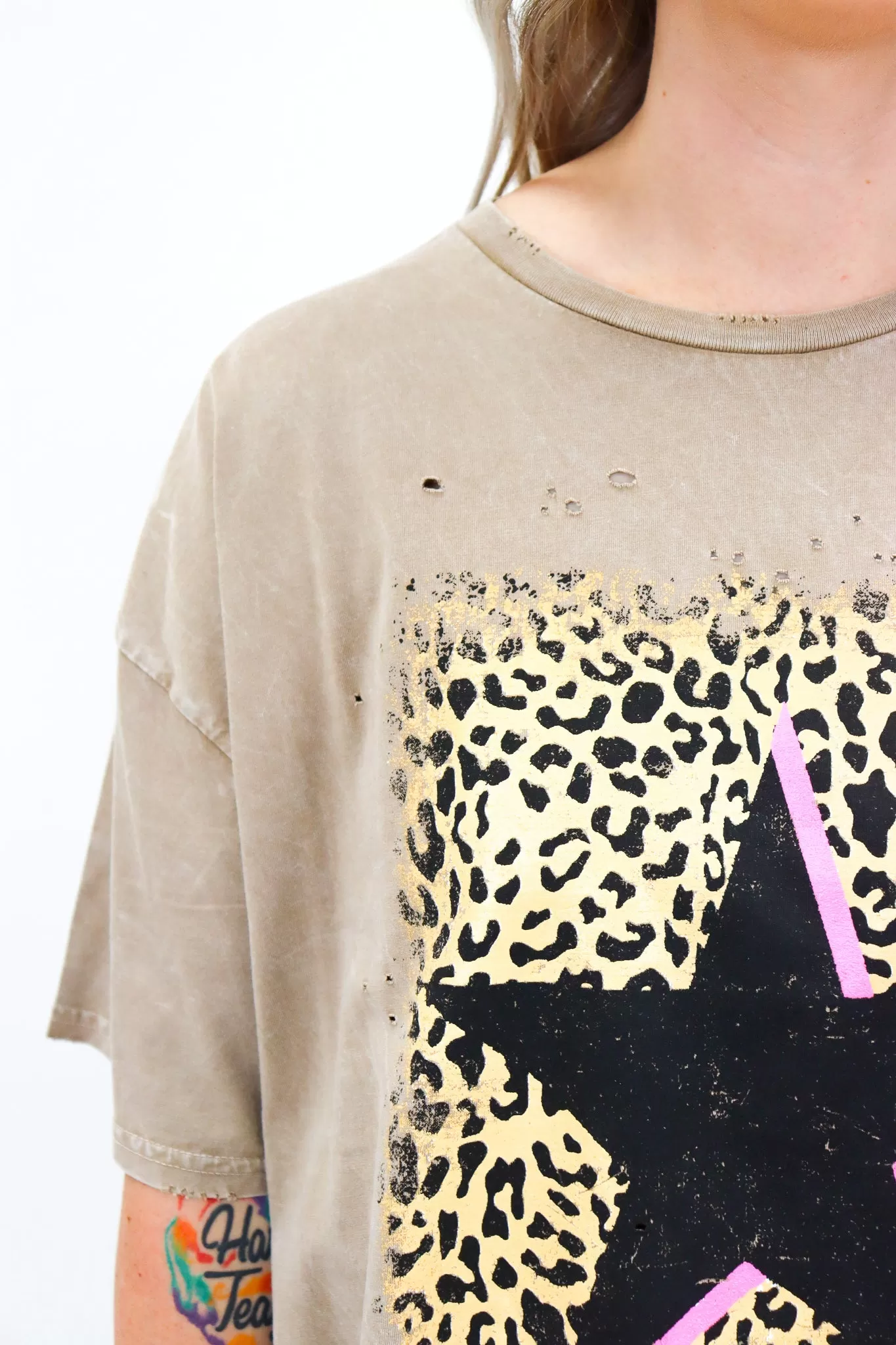 Leopard Star Graphic Tee