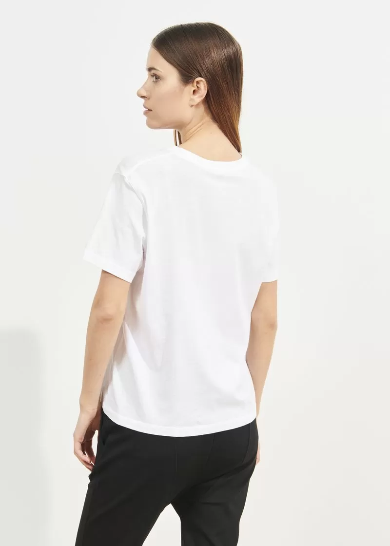 LIGHTWEIGHT PIMA COTTON BOYFRIEND T-SHIRT (WHITE) - PATRICK ASSARAF