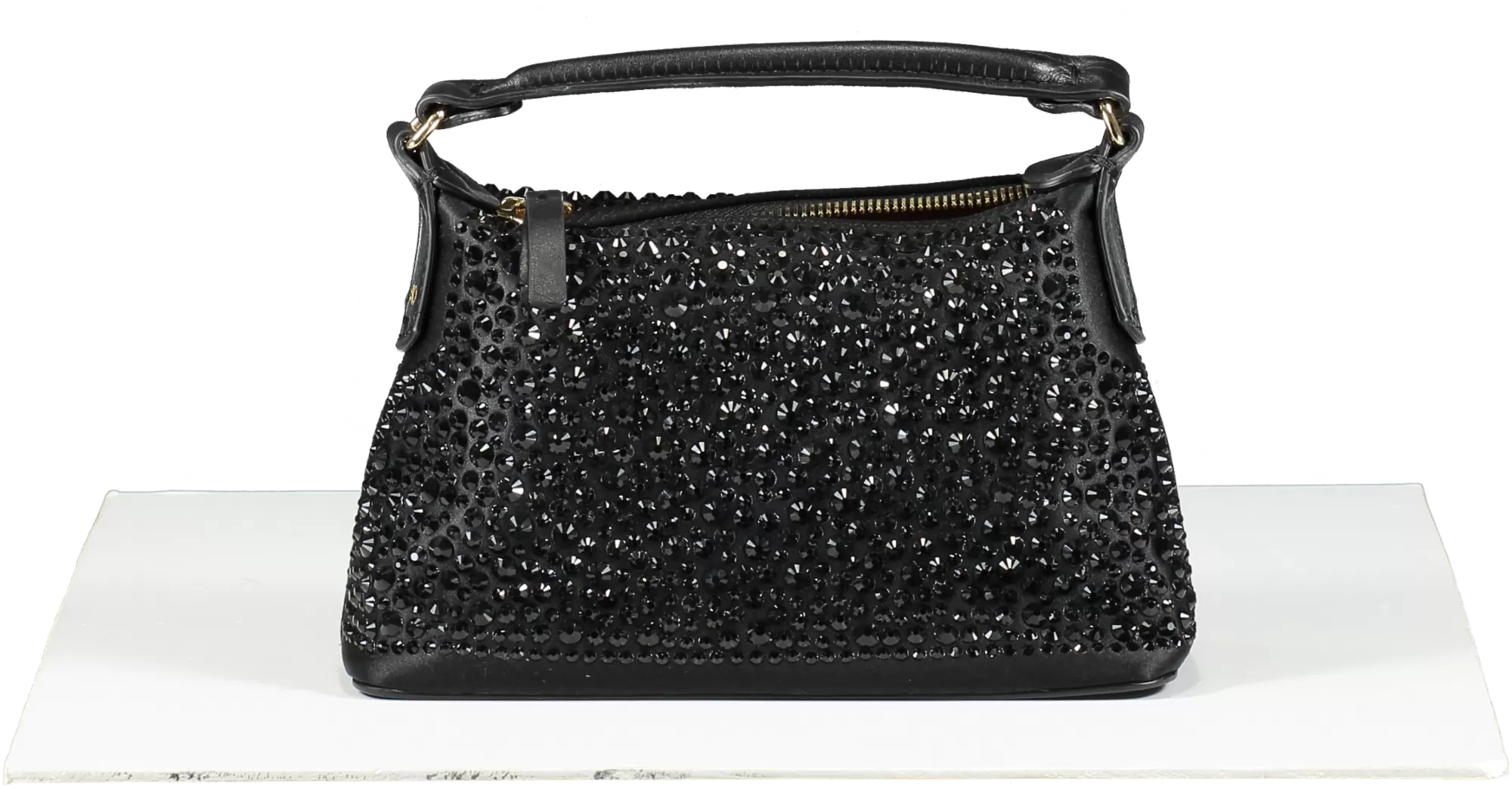 liu-jo Black Micro Hobo Bag With Gemstones