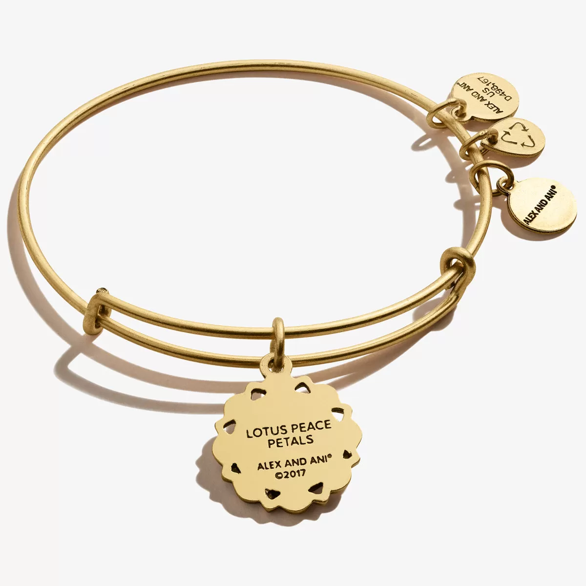 Lotus Charm Bangle