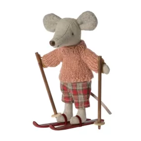 Maileg Winter Mouse with Ski Set, Big Sister