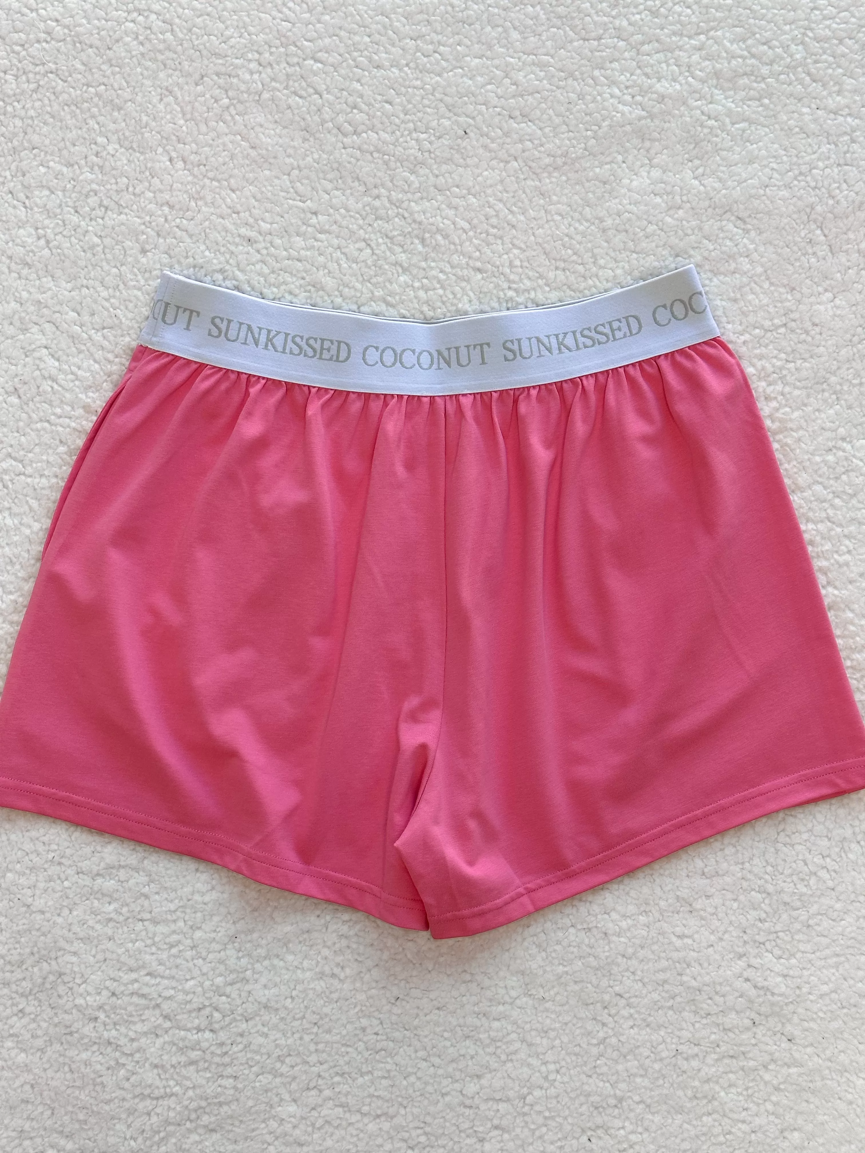 Malibu Pink Basic Watercolor Shorts