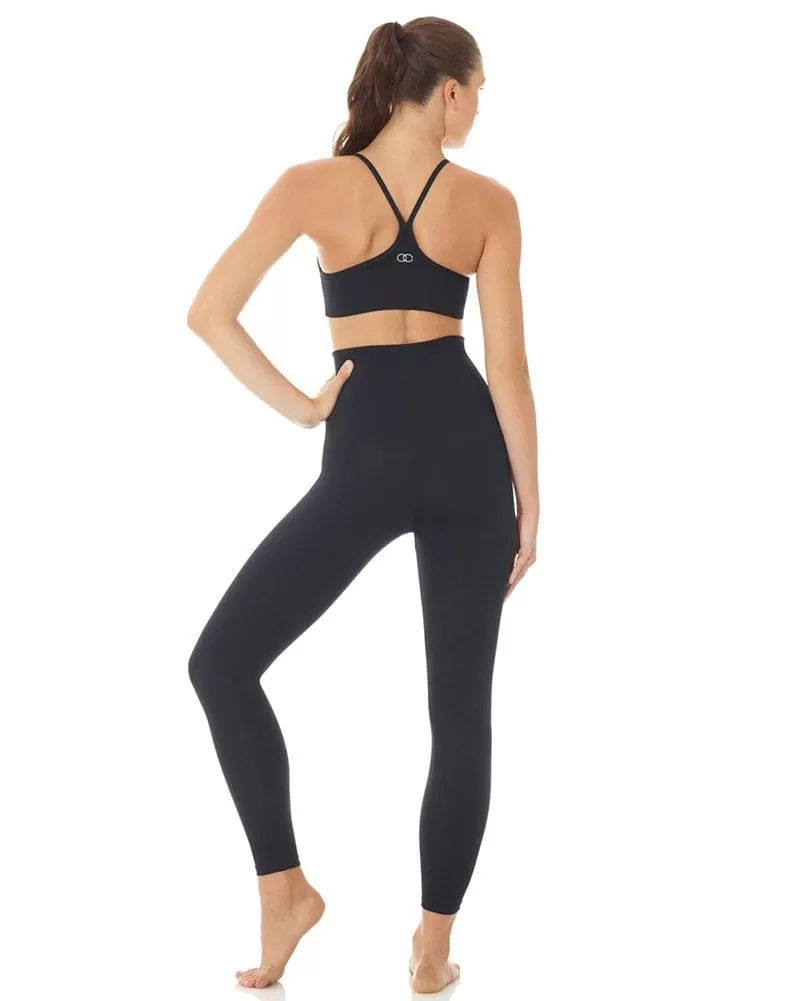 Mondor 3513 Adult Racer Back Black Crop  Top