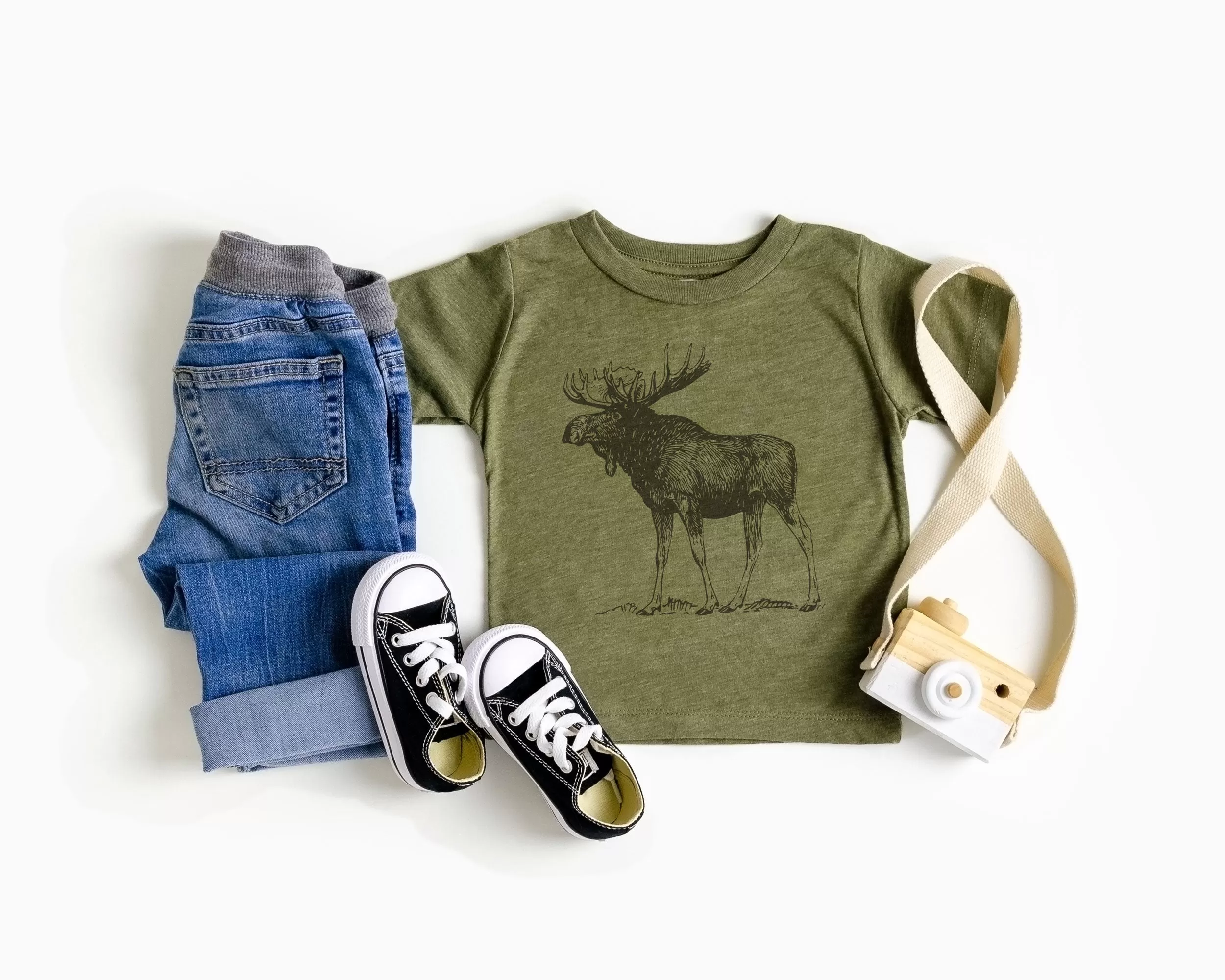 Moose Standing Tall Baby, Toddler & Youth Shirts