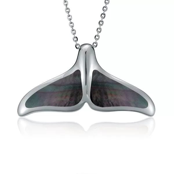 Mother of Pearl Whale Tail Pendant