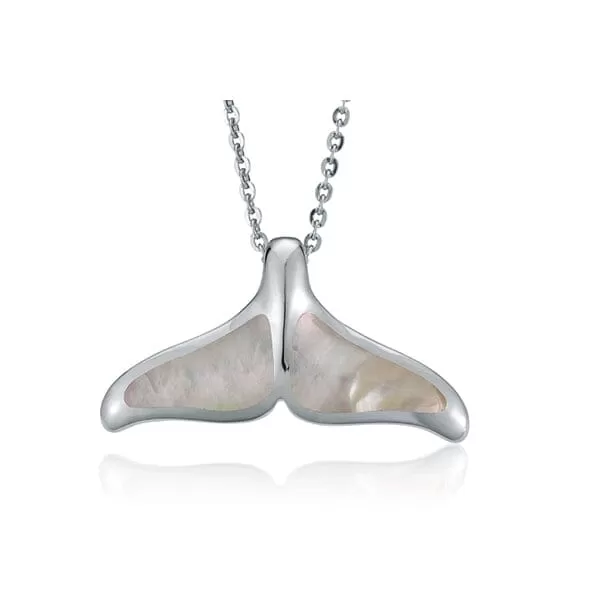 Mother of Pearl Whale Tail Pendant