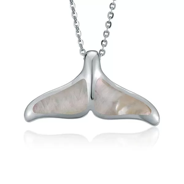 Mother of Pearl Whale Tail Pendant