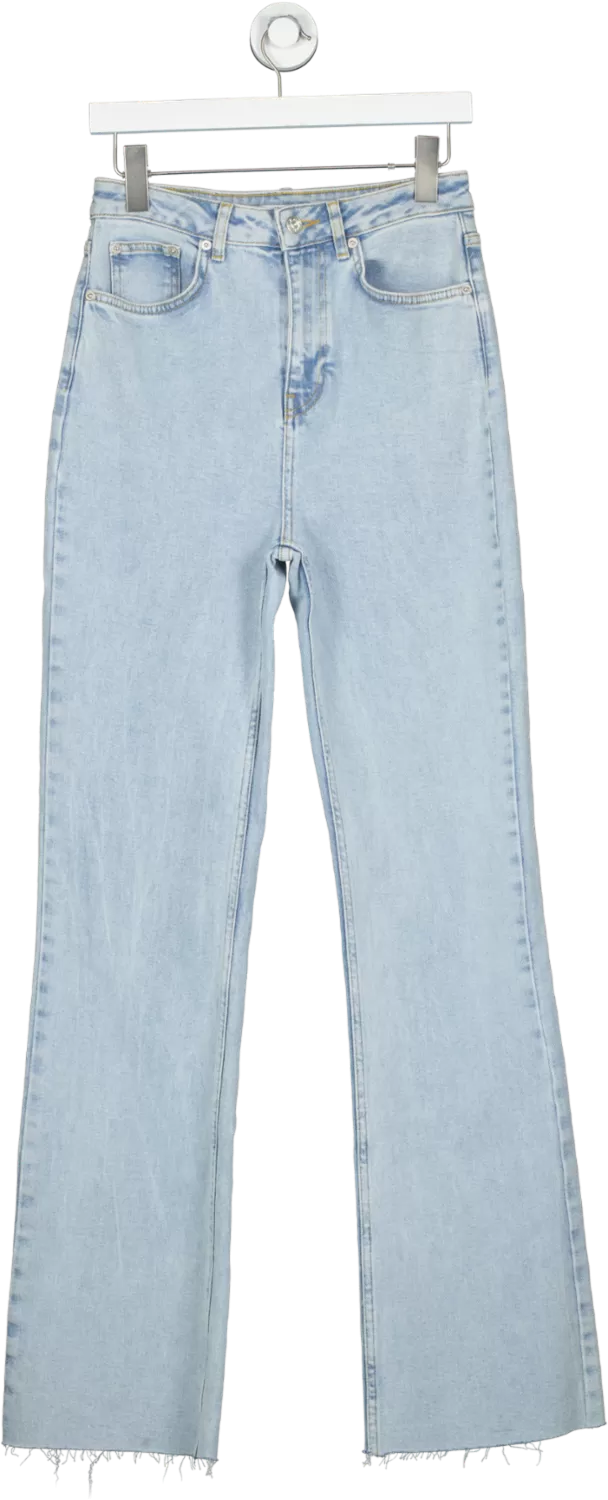 NA-KD Blue Flared High Waist Stretch Jeans UK 8