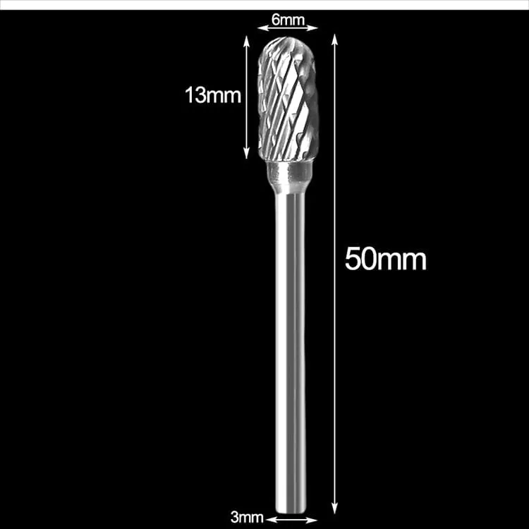 New 10pc 1/8 Shank Tungsten Carbide Milling Cutter Rotary Tool Burr Double Diamond Cut Rotary Dremel Tools Electric Grinding