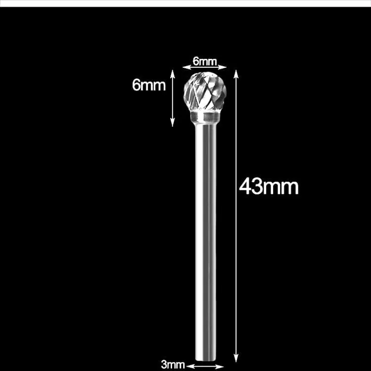 New 10pc 1/8 Shank Tungsten Carbide Milling Cutter Rotary Tool Burr Double Diamond Cut Rotary Dremel Tools Electric Grinding