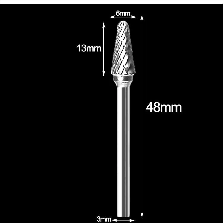 New 10pc 1/8 Shank Tungsten Carbide Milling Cutter Rotary Tool Burr Double Diamond Cut Rotary Dremel Tools Electric Grinding