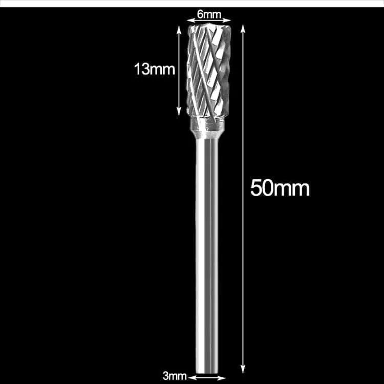 New 10pc 1/8 Shank Tungsten Carbide Milling Cutter Rotary Tool Burr Double Diamond Cut Rotary Dremel Tools Electric Grinding