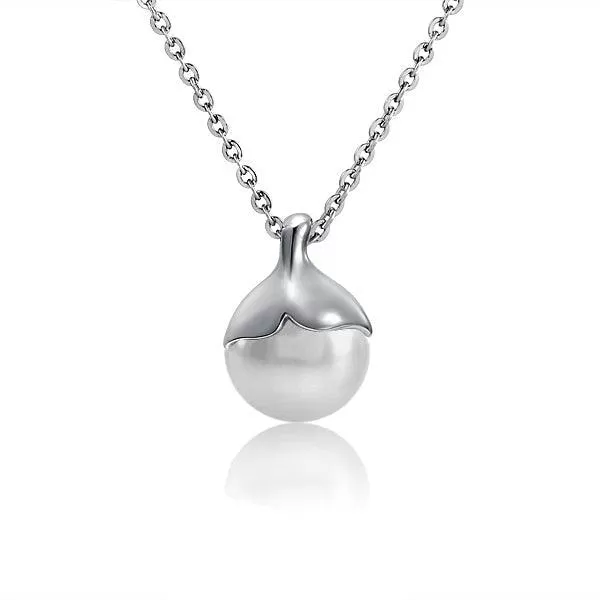 Pearl Whale Tail Pendant